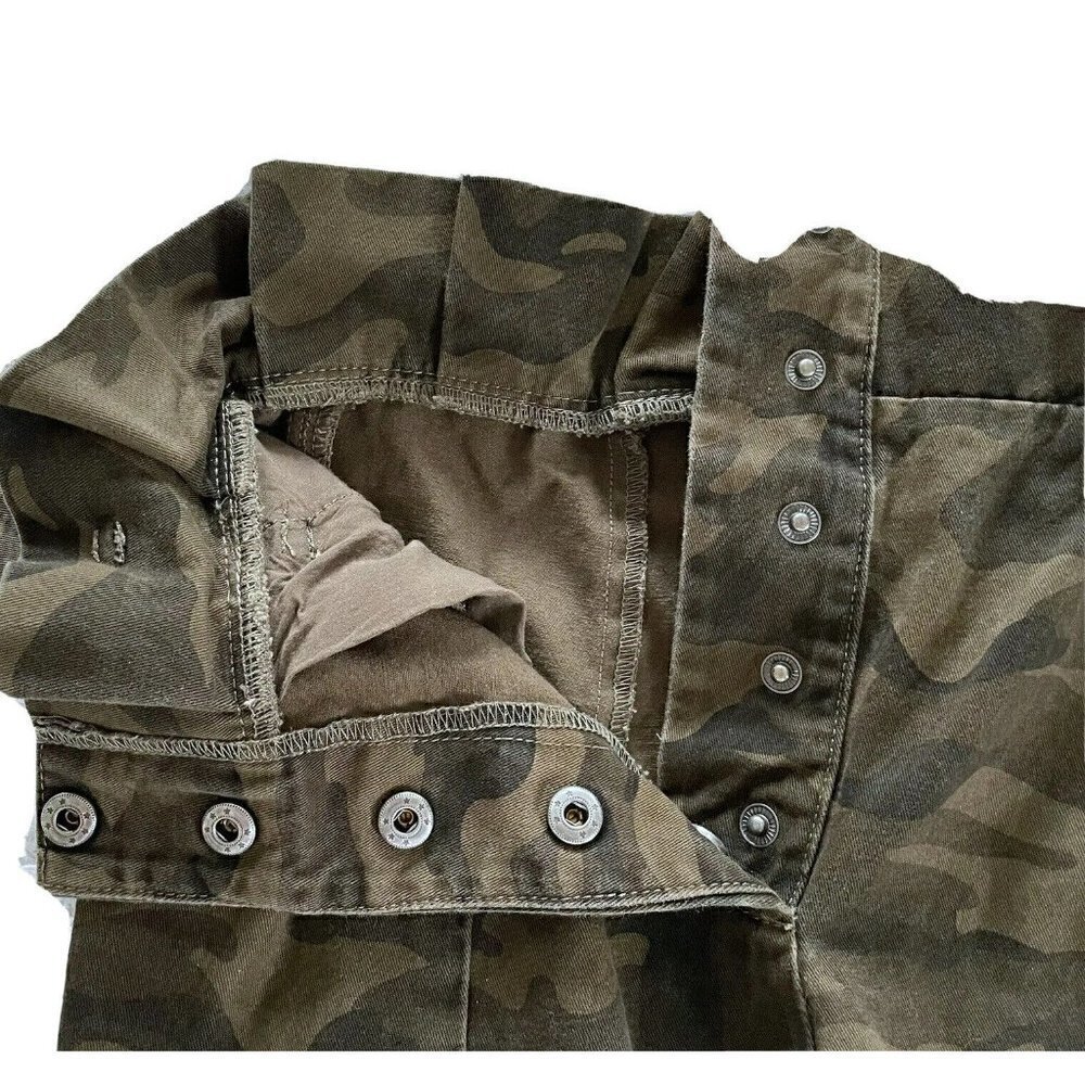 Tularosa Klein Camo High Waisted Paper Bag Waist Pants Snap Front REVOLVE Sz XS - Picture 5 of 10